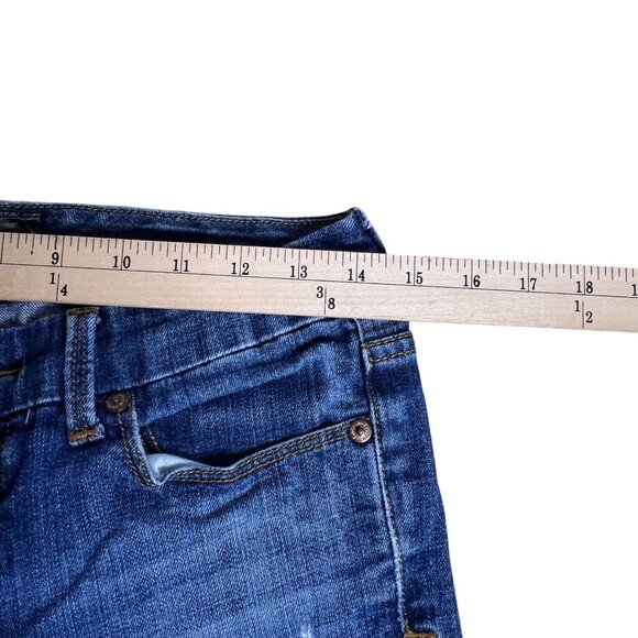 Seven 7 For All Mankind Low Rise Bootcut Flare Hem Jeans Womens 27 Mid Wash - Picture 9 of 11